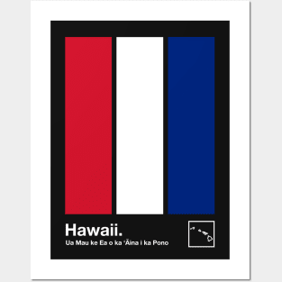 Hawaii State Flag  // Original Minimalist Artwork Poster Design Posters and Art